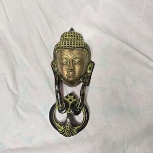 VTG Brass Buddha Siddartha Door Knocker Door Knocker Boho Hippie Decor